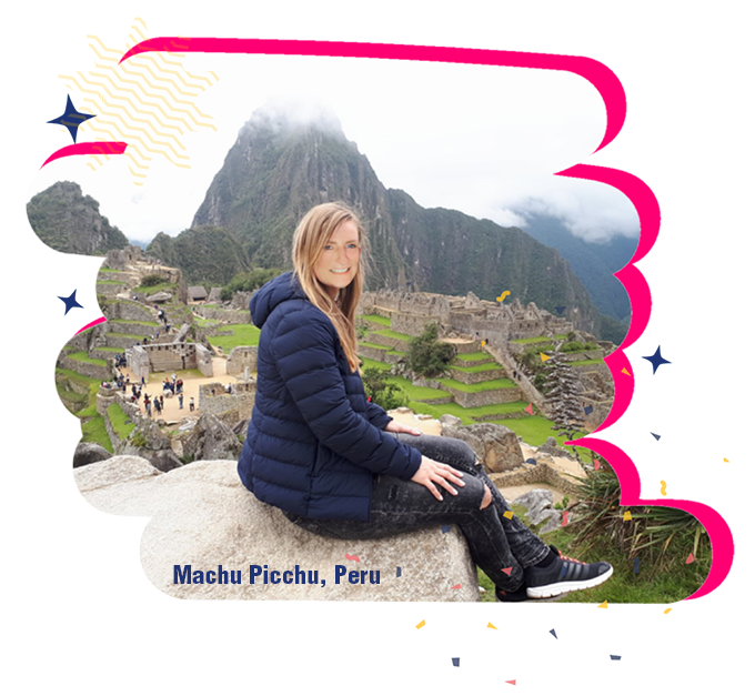 Silvia Kühn auf Reisen, wie hier auf Machu Picchu in Peru – Inspiration für kreative Ideen